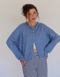 Collins Cardigan - Dusty Blue