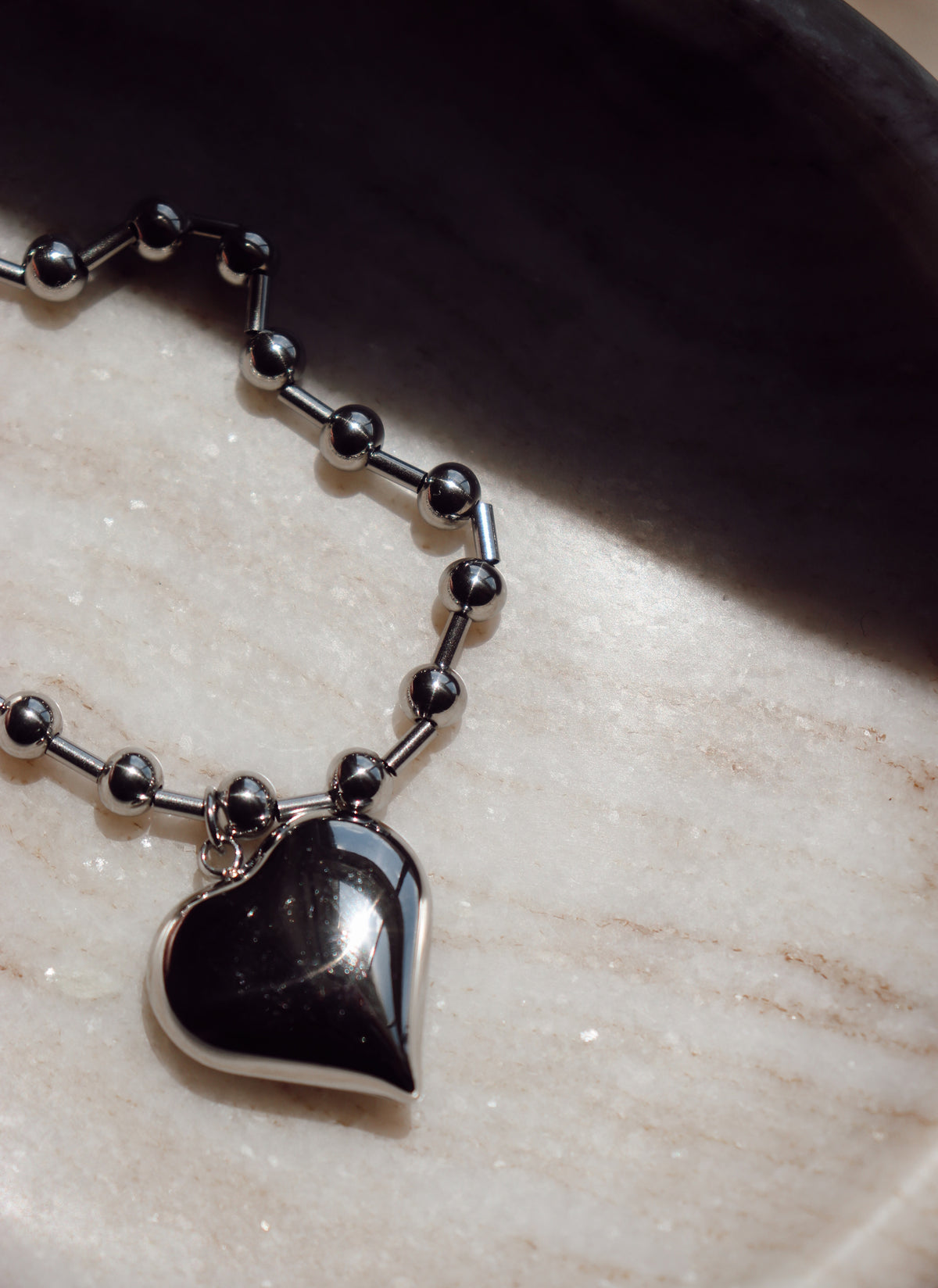 Delia Necklace - Silver - Stainless Steel