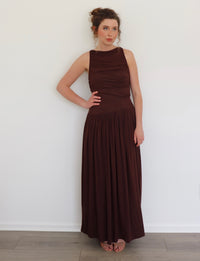 Marissa Dress - Dark Brown