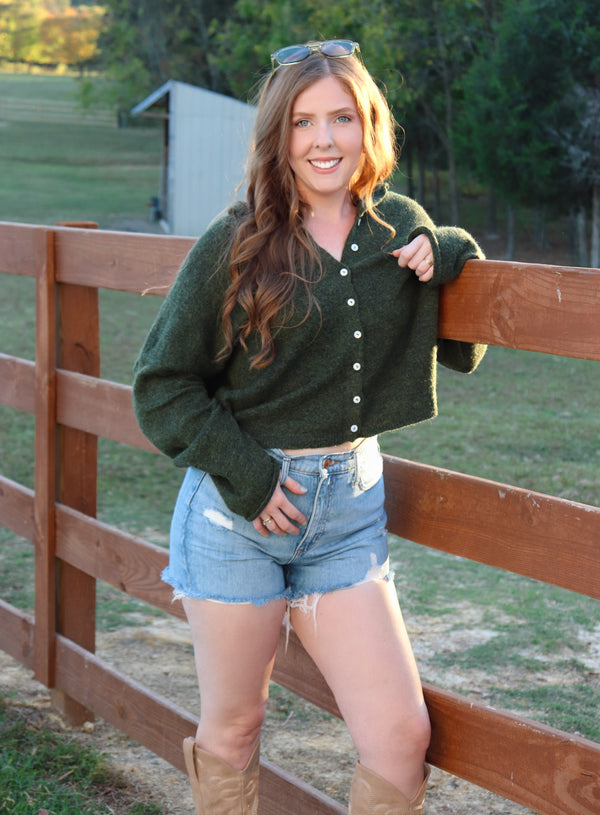 Collins Cardigan - Dark Green