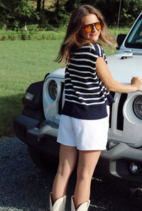 Tommie Top - Navy + White