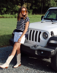 Tommie Top - Navy + White