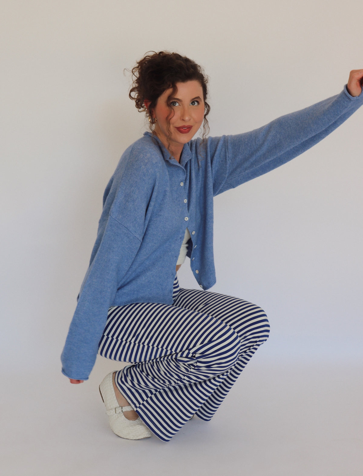 Collins Cardigan - Dusty Blue