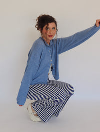 Collins Cardigan - Dusty Blue