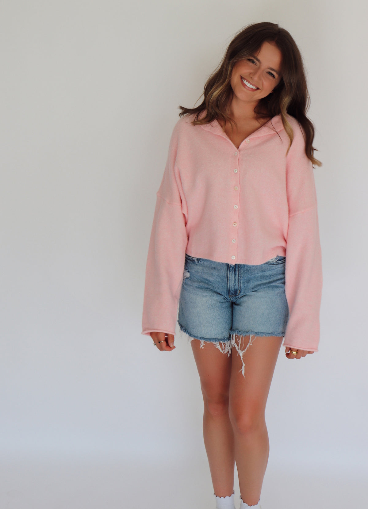 Collins Cardigan - Light Pink
