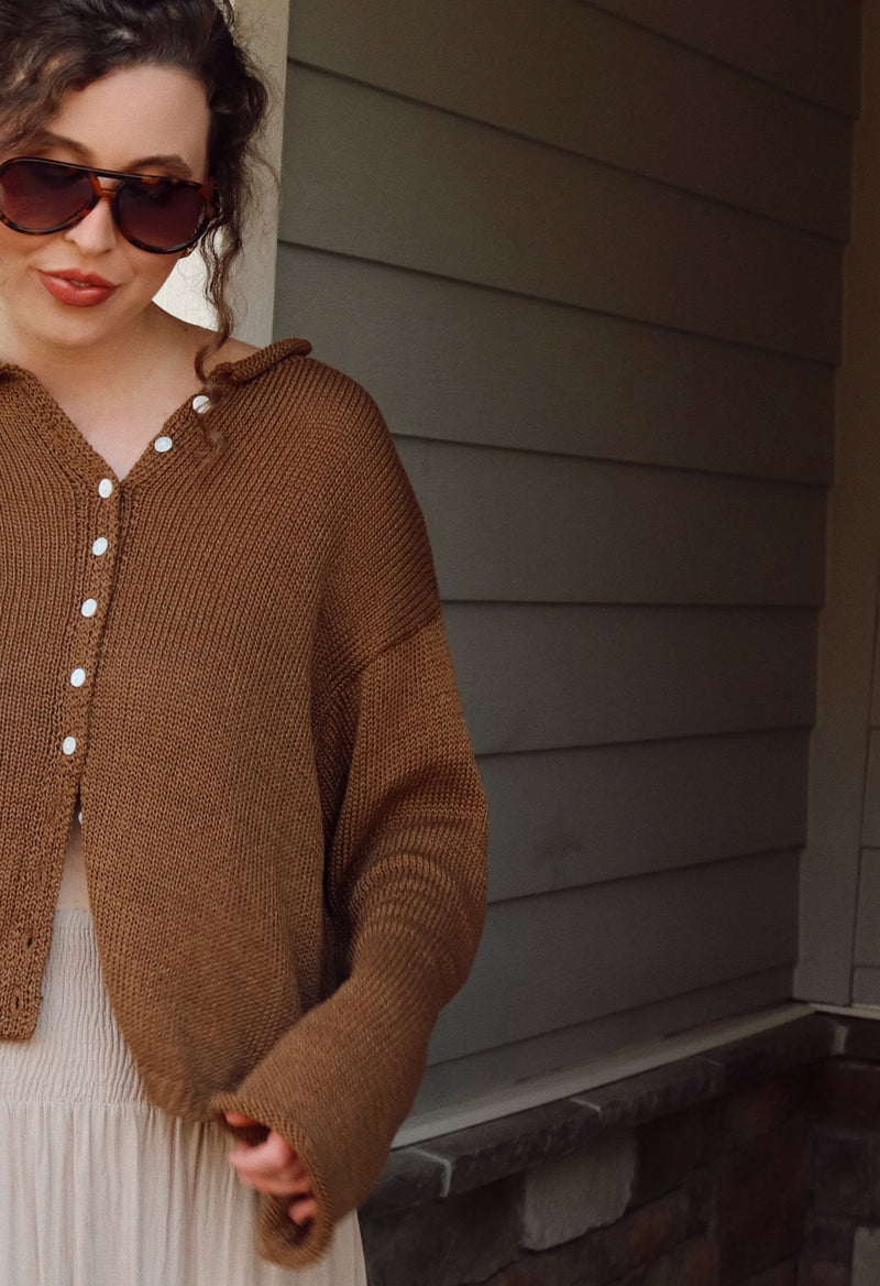 Blythe Knit Cardigan - Brown