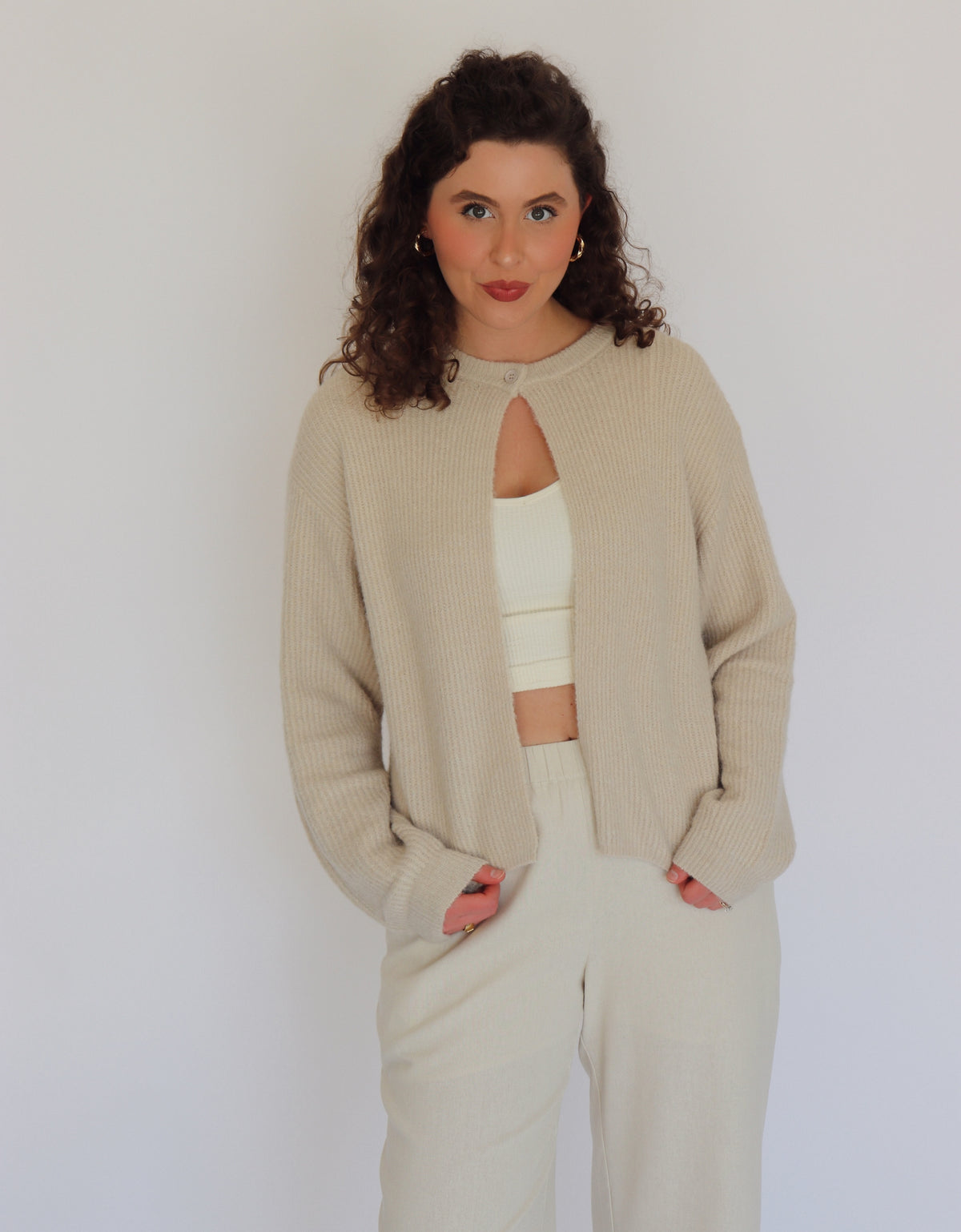 Clemmie Cardigan - Taupe