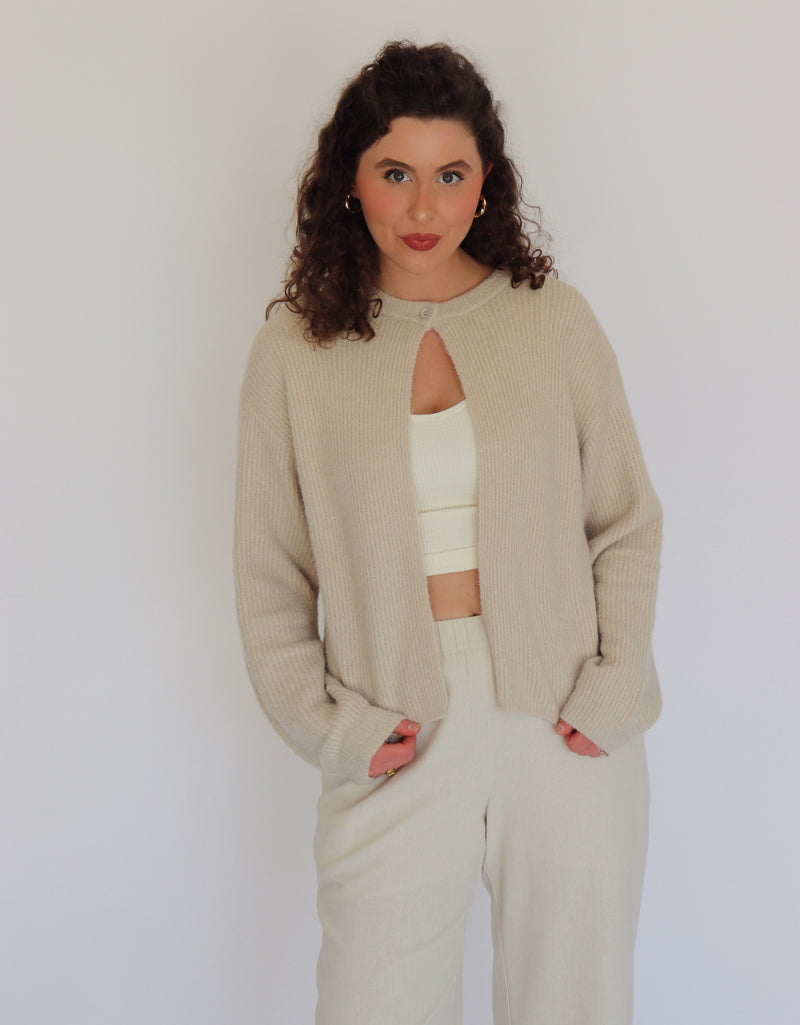 Clemmie Cardigan - Taupe