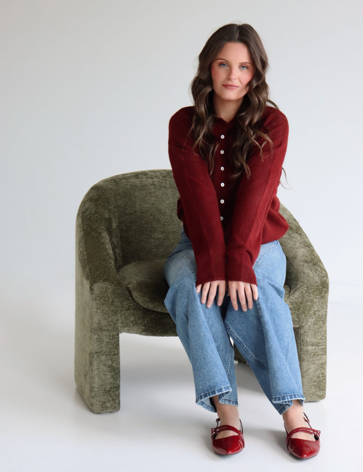 Collins Cardigan - Burgundy