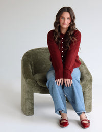 Collins Cardigan - Burgundy