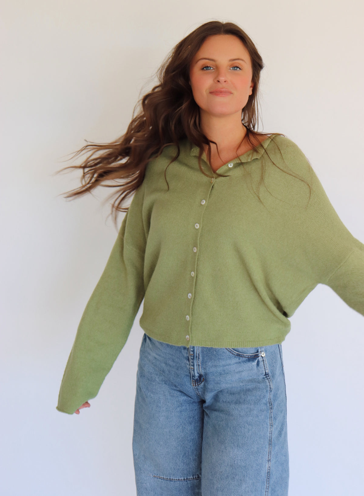 Collins Cardigan - Sage