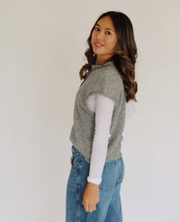 Collins Cardigan - Short Sleeve - Gray