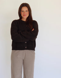 Josie Cardigan - Dark Brown