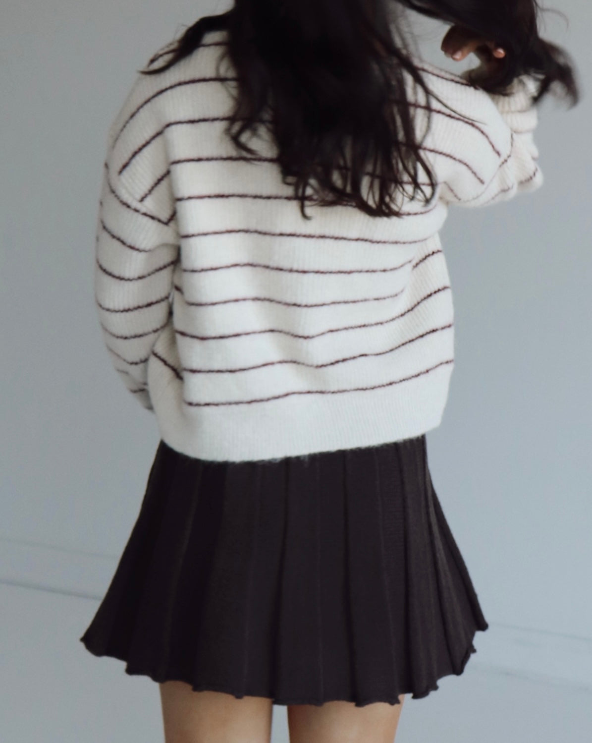 Hollis Cardigan - Dark Red Stripes