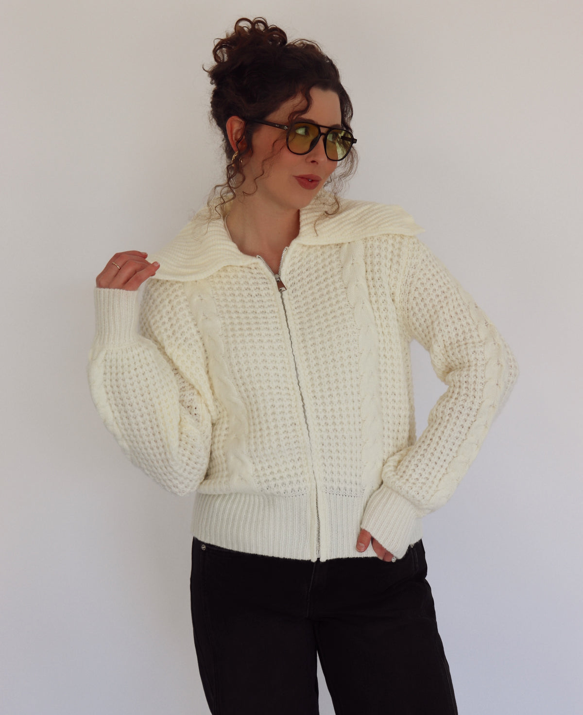 Kristin Sweater - Cream (DOORBUSTER)