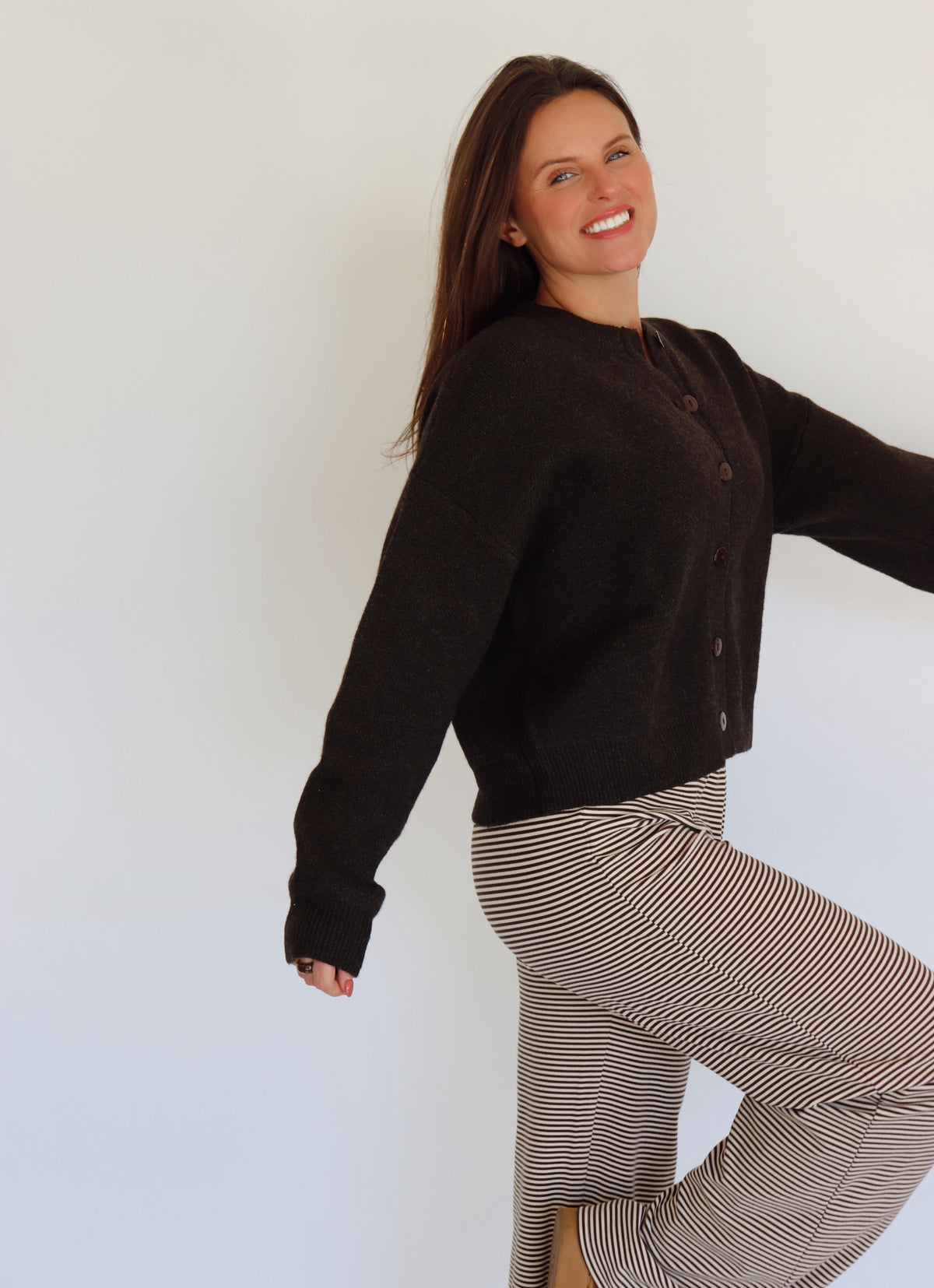 Josie Cardigan - Dark Brown