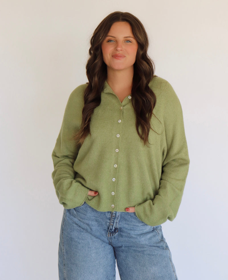 Collins Cardigan - Sage