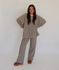 Chandler Fleece Top - Brown