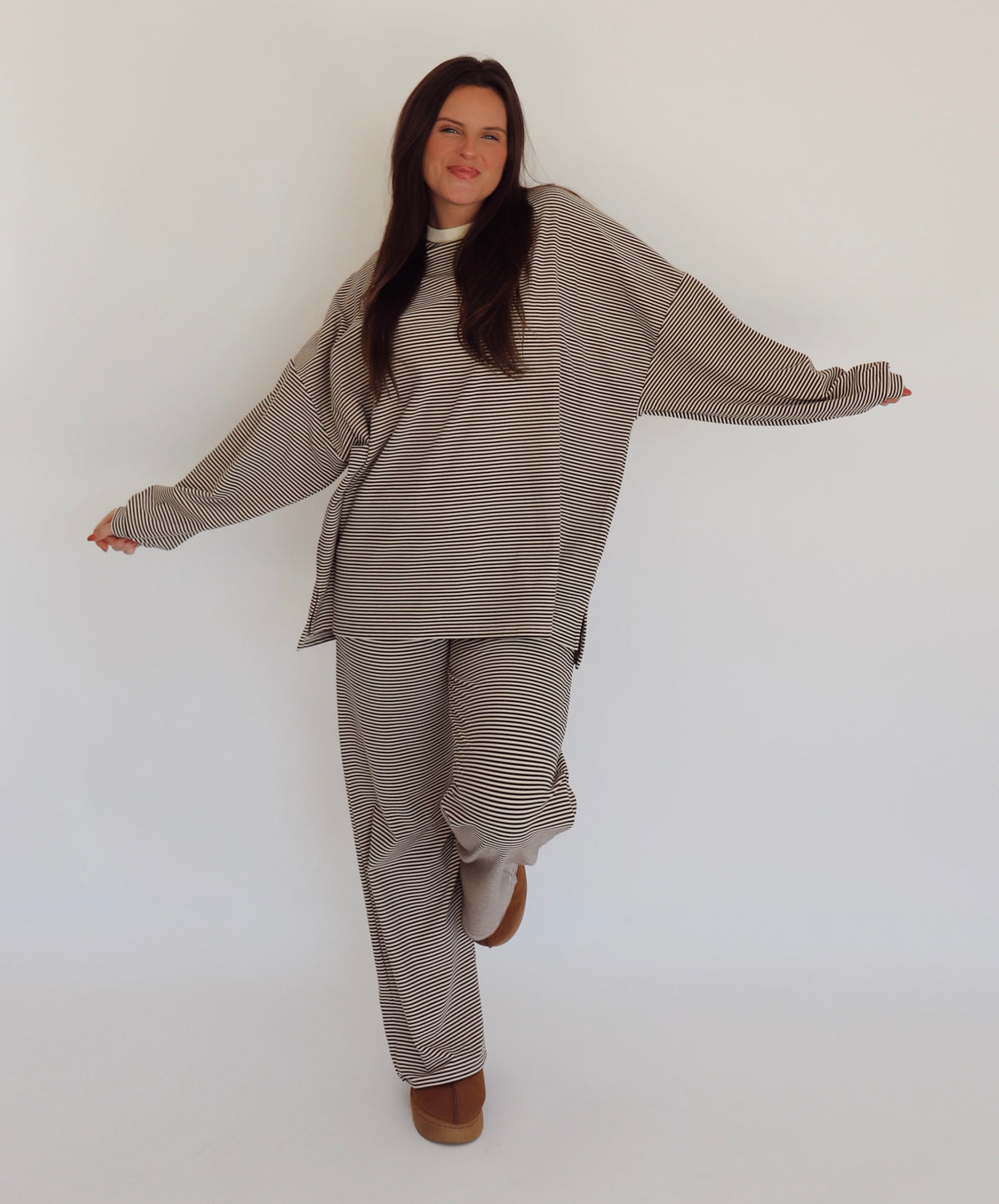 Chandler Fleece Top - Brown