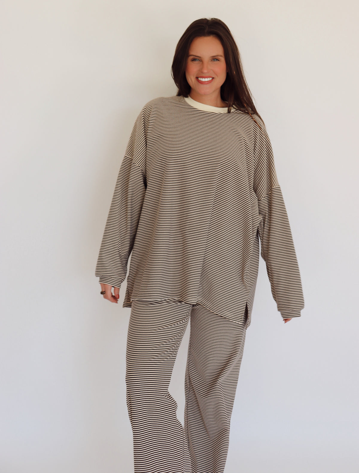 Chandler Fleece Top - Brown