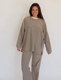 Chandler Fleece Top - Brown