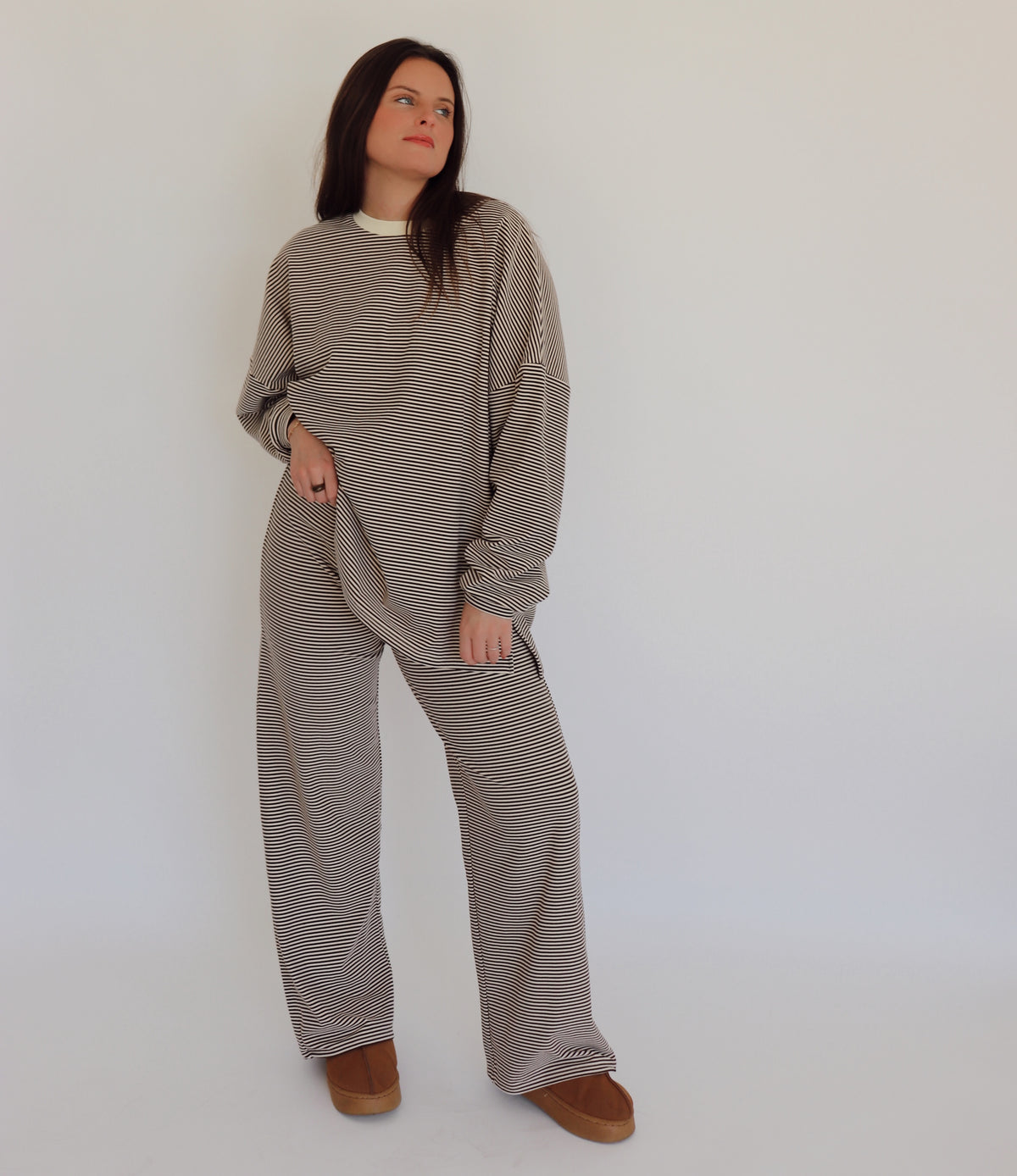 Chandler Fleece Top - Brown