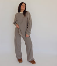 Chandler Fleece Top - Brown