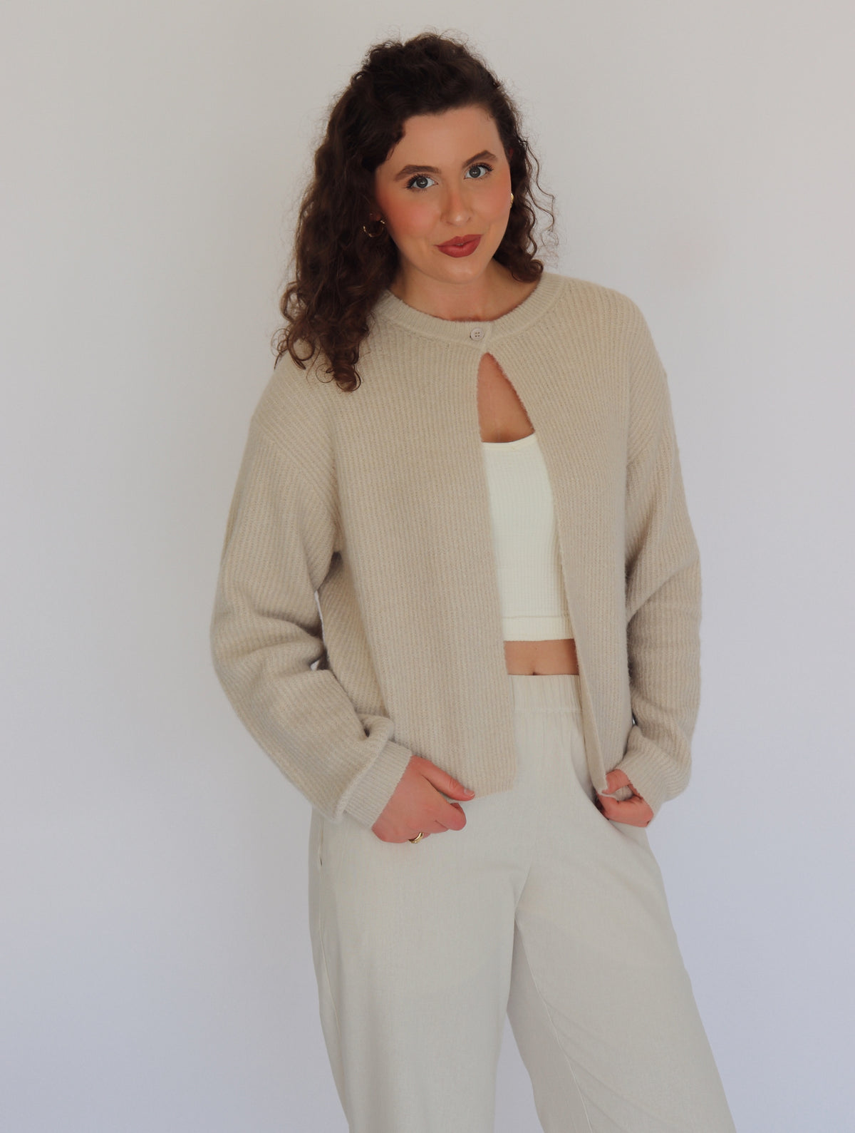 Clemmie Cardigan - Taupe