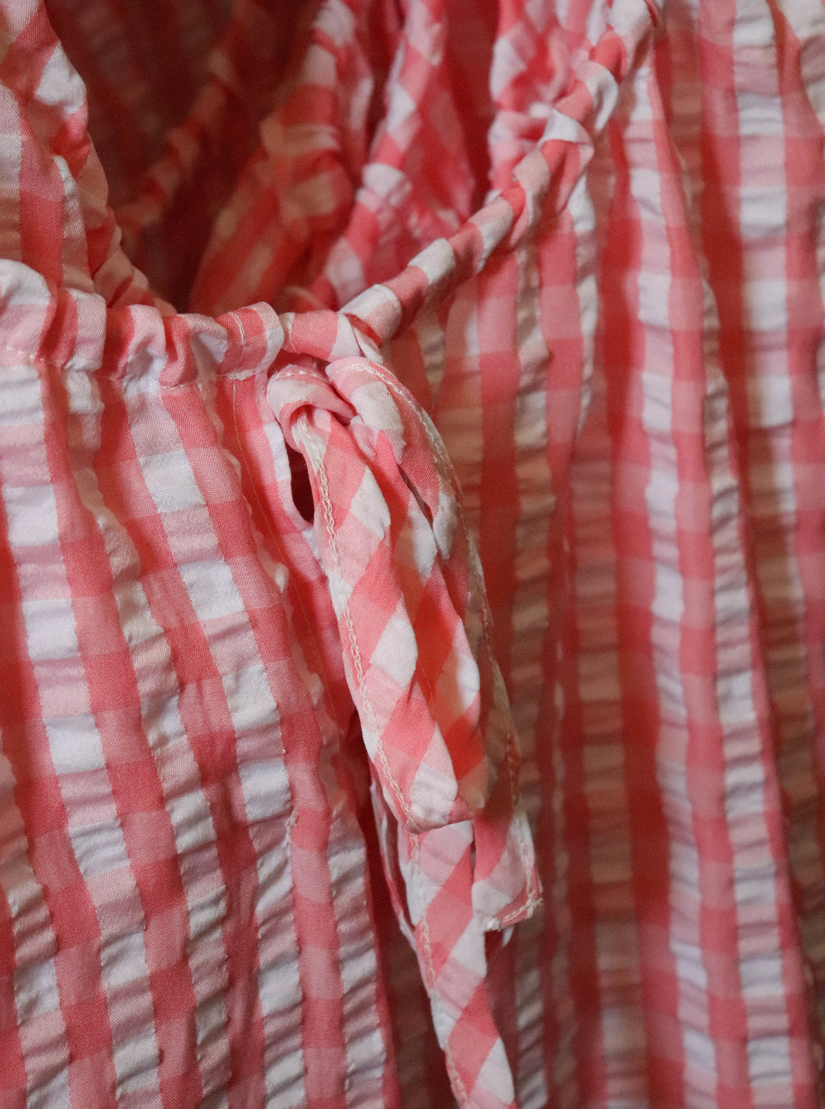 tie up details on dress
