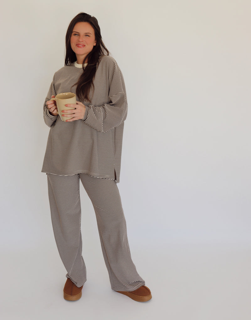 Chandler Fleece Top - Brown