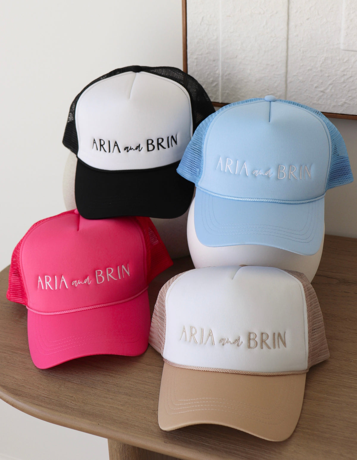 Aria and Brin Embroidered Trucker Hat